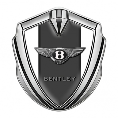 Bentley Bodyside Badge Self Adhesive Silver White Base Center Column