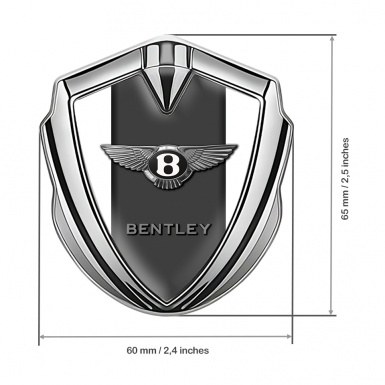 Bentley Bodyside Badge Self Adhesive Silver White Base Center Column