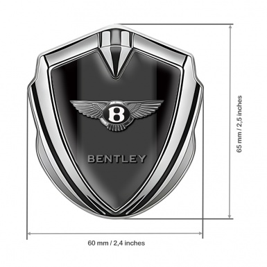 Bentley Tuning Emblem Self Adhesive Silver Black Base Center Pilar Design