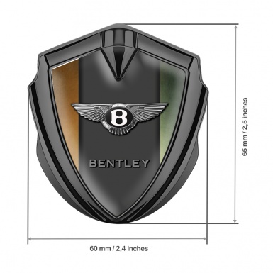 Bentley Trunk Emblem Domed Badge Graphite Gradient Base Center Pilon