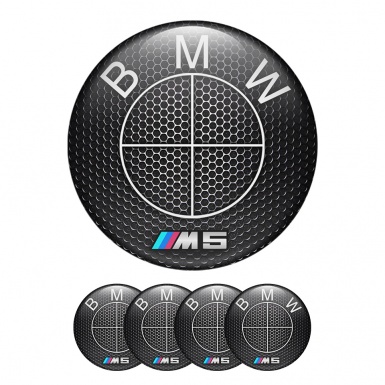 BMW M5 Domed Sticker Wheel Center Cap Carbon Edition