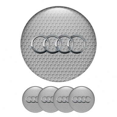 Audi Wheel Center Caps Emblem Honeycomb Effect