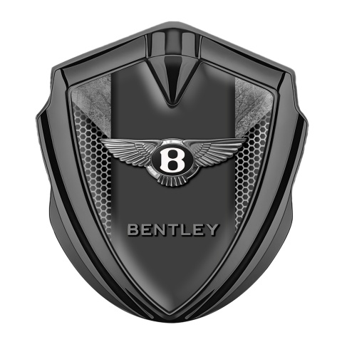 Bentley Tuning Emblem Self Adhesive Graphite Honeycomb Stone Slab Effect