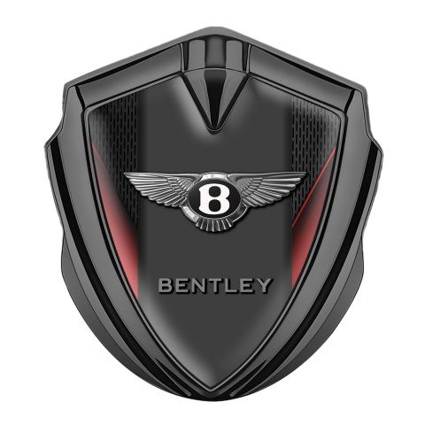 Bentley Fender Emblem Badge Graphite Dark Grate Red Elements Edition