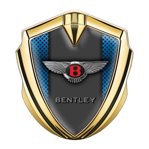 Bentley Self Adhesive Bodyside Emblem Gold Blue Grate Central Pilon