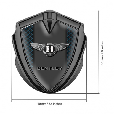 Bentley Trunk Metal Emblem Badge Graphite Blue Fence Effect Classic Logo