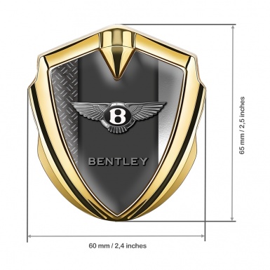 Bentley Tuning Emblem Self Adhesive Gold Difference Metal Classic Logo