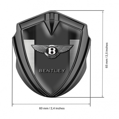 Bentley Trunk Metal Emblem Badge Graphite Brushed Aluminum Effect Edition