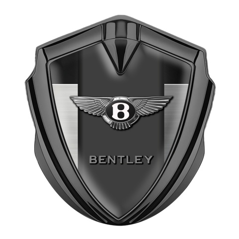 Bentley Trunk Metal Emblem Badge Graphite Brushed Aluminum Effect Edition