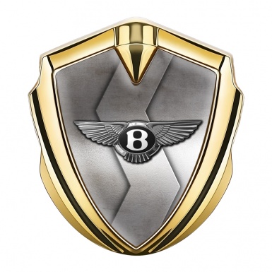 Bentley Self Adhesive Bodyside Emblem Gold Zig Zag Plate Effect Edition