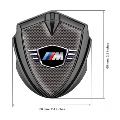 BMW M Power Bodyside Badge Self Adhesive Graphite Grey Carbon Edition