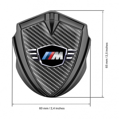 BMW M Power Tuning Emblem Self Adhesive Graphite Carbon Base Edition