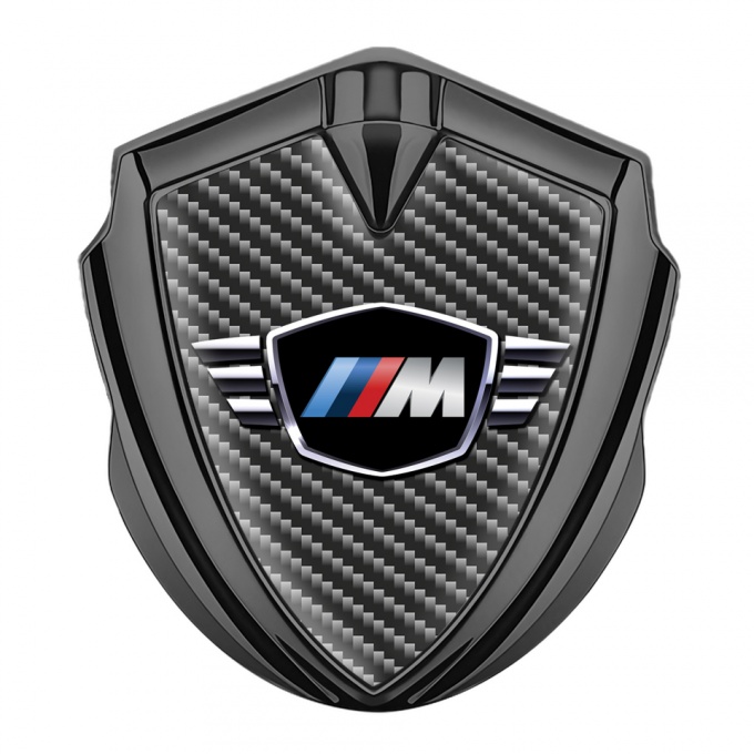 BMW M Power Tuning Emblem Self Adhesive Graphite Carbon Base Edition