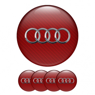 Audi Silicone Stickers Center Hub Classic Burgundy
