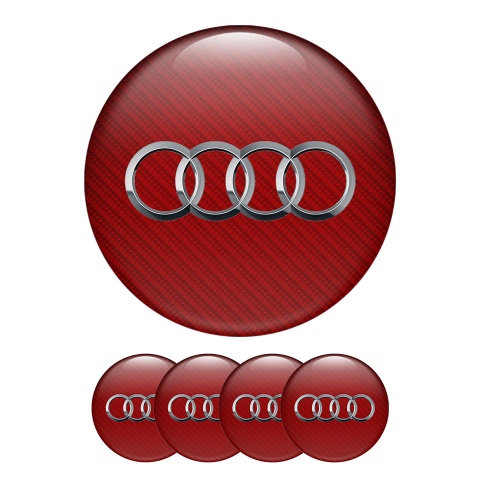 Audi Silicone Stickers Center Hub Classic Burgundy