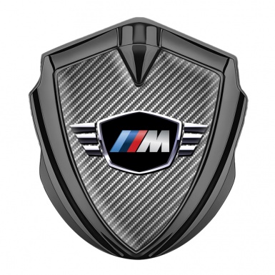 BMW M Power Trunk Metal Emblem Badge Graphite Light Carbon Edition