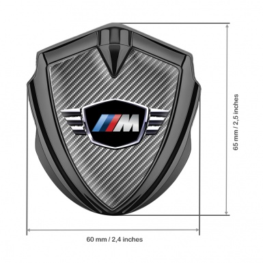 BMW M Power Trunk Metal Emblem Badge Graphite Light Carbon Edition