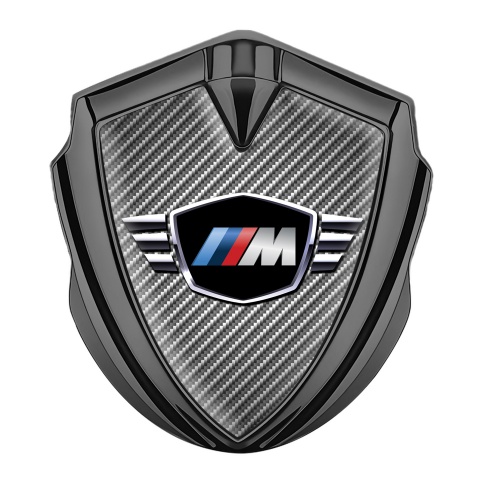 BMW M Power Trunk Metal Emblem Badge Graphite Light Carbon Edition