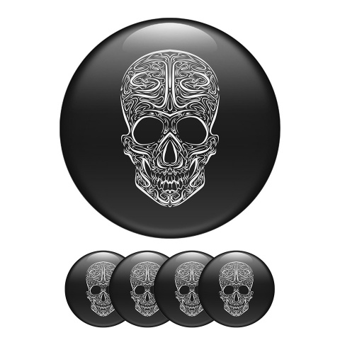 Skull Sticker Wheel Center Hub Cap Unique Effect