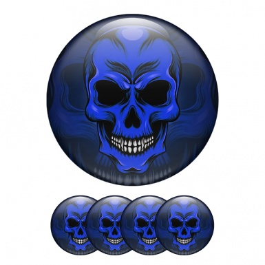 Skull Sticker Wheel Center Hub Cap Purple Demon