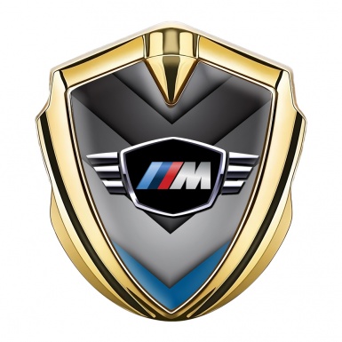 BMW Bodyside Badge Self Adhesive Gold V Shaped Element