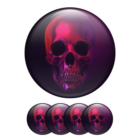 Skull Wheel Center Caps Emblem Stone Face