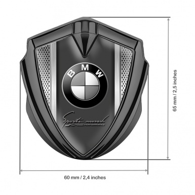 BMW Metal Emblem Self Adhesive Graphite Sport Mind Edition