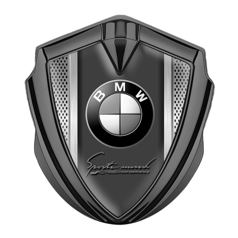 BMW Metal Emblem Self Adhesive Graphite Sport Mind Edition