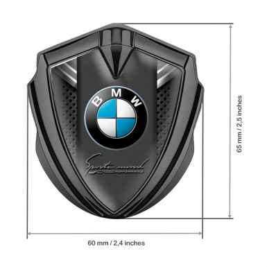 BMW Bodyside Badge Self Adhesive Graphite Sport Mind Performance