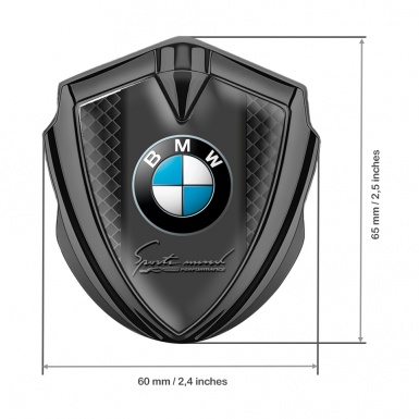 BMW Tuning Emblem Self Adhesive Graphite Classic Logo Design