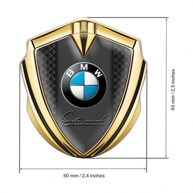 BMW Tuning Emblem Self Adhesive Gold Classic Logo Design