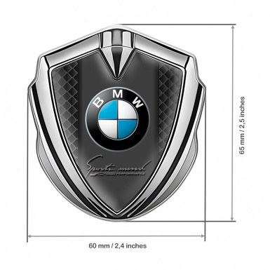 BMW Tuning Emblem Self Adhesive Silver Classic Logo Design