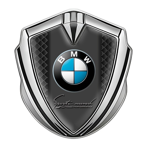 BMW Tuning Emblem Self Adhesive Silver Classic Logo Design