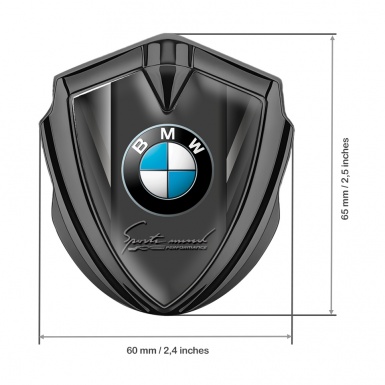 BMW Trunk Emblem Badge Graphite Grey Pilon Sport Mind Edition