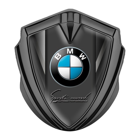 BMW Trunk Emblem Badge Graphite Grey Pilon Sport Mind Edition