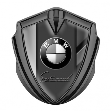 BMW Self Adhesive Bodyside Emblem Graphite Grey Logo Performance