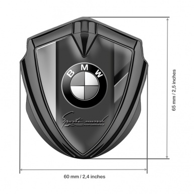 BMW Self Adhesive Bodyside Emblem Graphite Grey Logo Performance