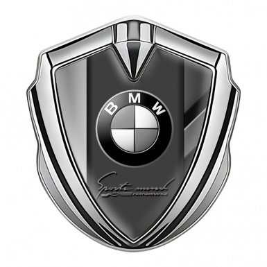 BMW Self Adhesive Bodyside Emblem Silver Grey Logo Performance