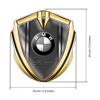 BMW Emblem Aufkleber Autozubehor Goldtonfarbe und Metallrahmen Design