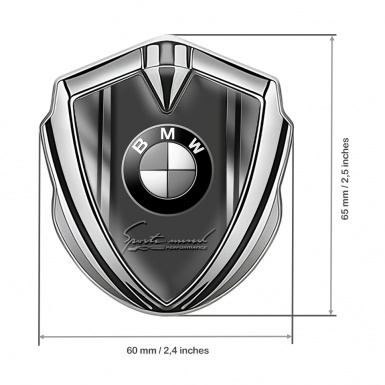 BMW Emblem Aufkleber Autozubehor Silbertonfarbe und Metallrahmen Design