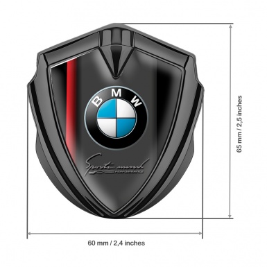 BMW Bodyside Domed Emblem Graphite Red Line Sport Edition