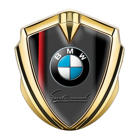 BMW Bodyside Domed Emblem Gold Red Line Sport Edition
