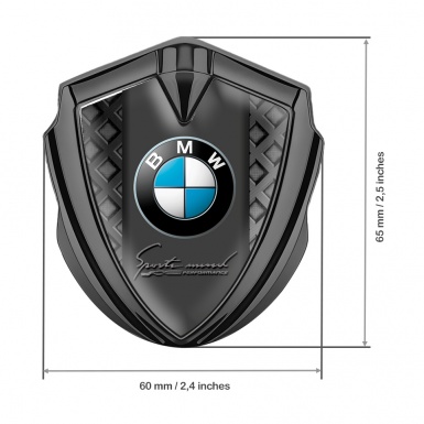 BMW Bodyside Badge Self Adhesive Graphite Dark Grate Sport Mind