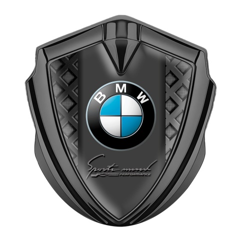 BMW Bodyside Badge Self Adhesive Graphite Dark Grate Sport Mind
