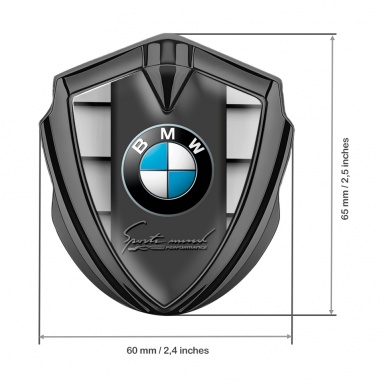 BMW Tuning Emblem Self Adhesive Graphite Shutter Sport Mind