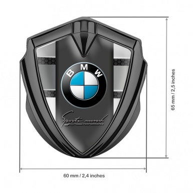 BMW Fender Emblem Badge Graphite Dark Hex Sport Performance