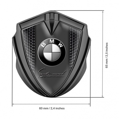 BMW Bodyside Domed Emblem Graphite Dark Grate Sport Mind Performance