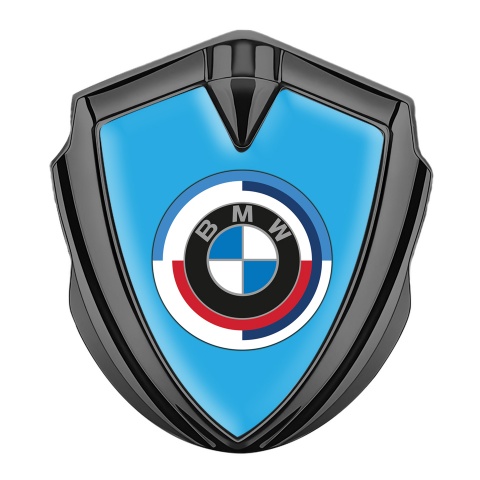 BMW Bodyside Domed Emblem Graphite Blue Base Color Logo Edition