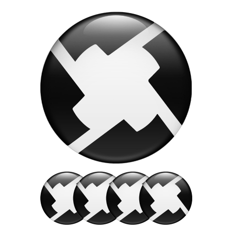 ZRX Crypto Silicone Stickers - Black White Logo
