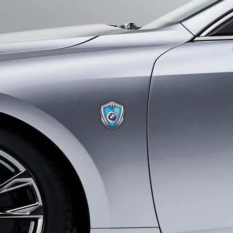 BMW Bodyside Domed Emblem Silver Blue Base Color Logo Edition